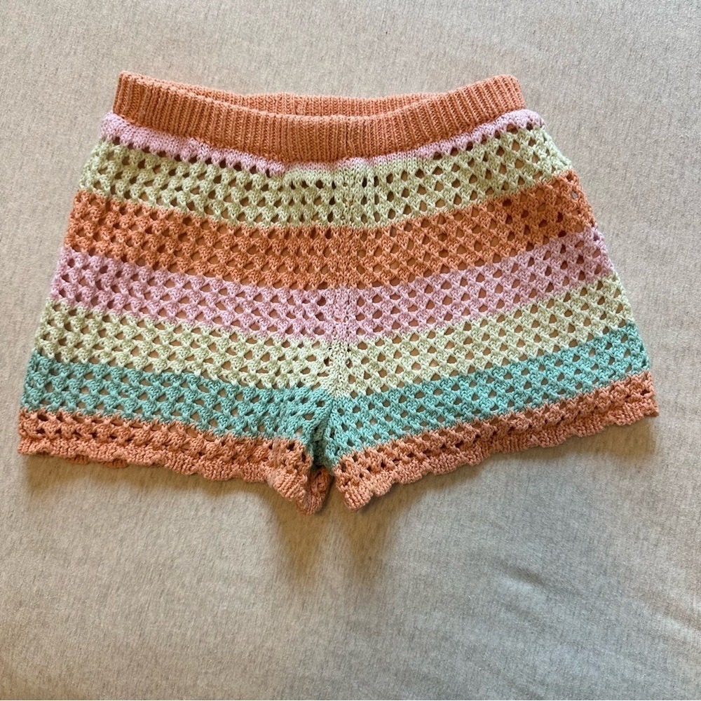 Art Class Colorful Crochet Kids‎ Shorts